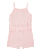 Toddler Floral Terry Cloth Swimsuit Cover-up Romper - Pink, image 1 of 3 slides