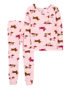 Toddler 2-Piece Christmas Dog PurelySoft Pajamas, image 1 of 4 slides