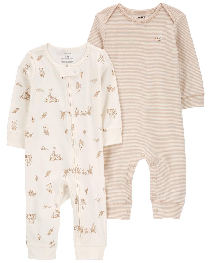 Baby 2-Pack Jumpsuits, image 1 of 4 slides