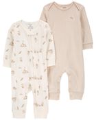 Baby 2-Pack Jumpsuits, image 1 of 4 slides