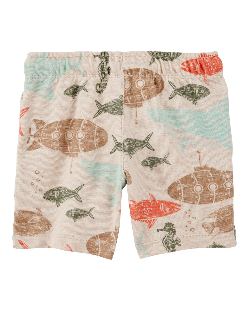 Baby Sea Print Pull-On Shorts, image 2 of 4 slides