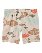 Baby Sea Print Pull-On Shorts, image 2 of 4 slides