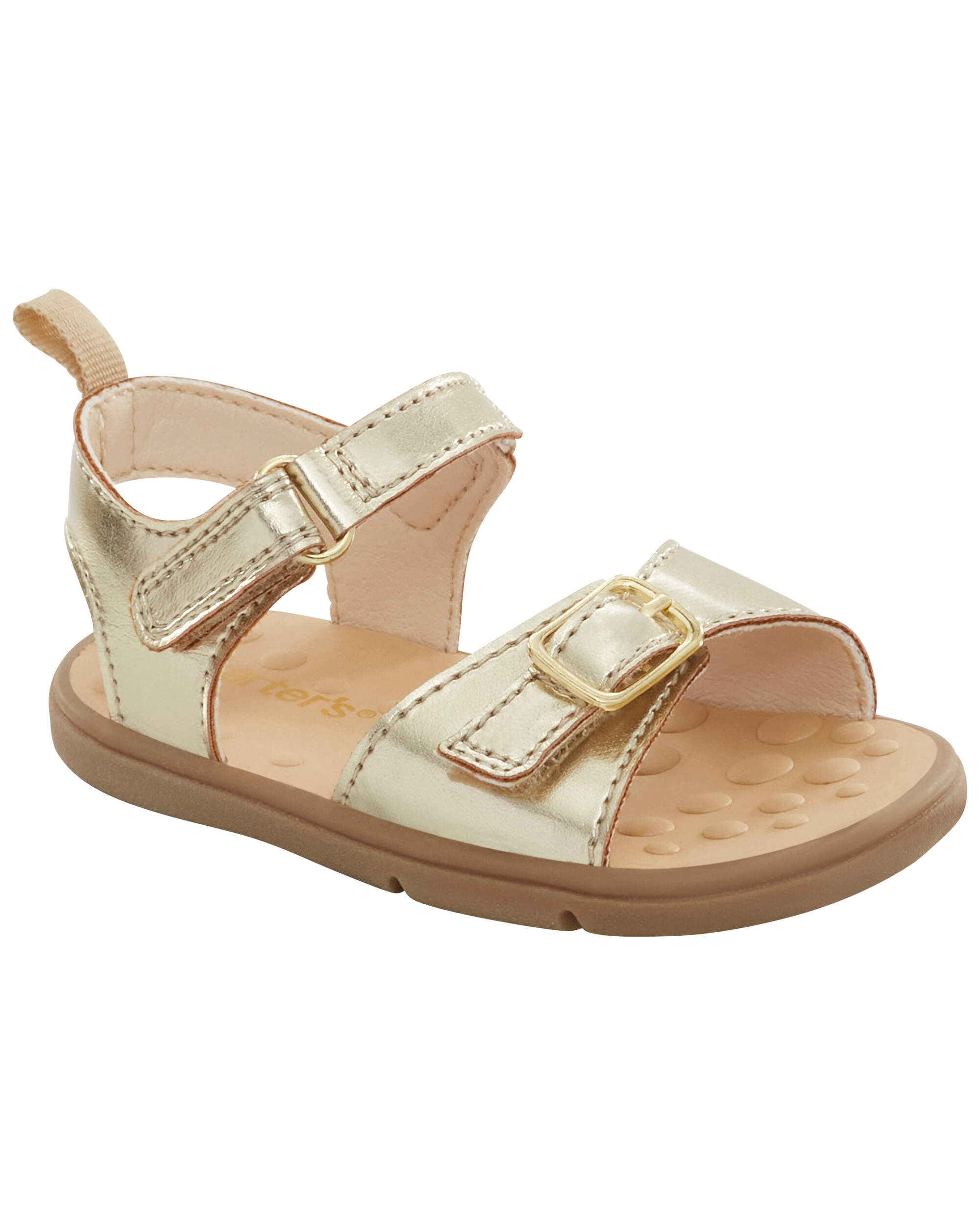 Toddler Girls Twist Band Ankle Strap Sandals - Gold