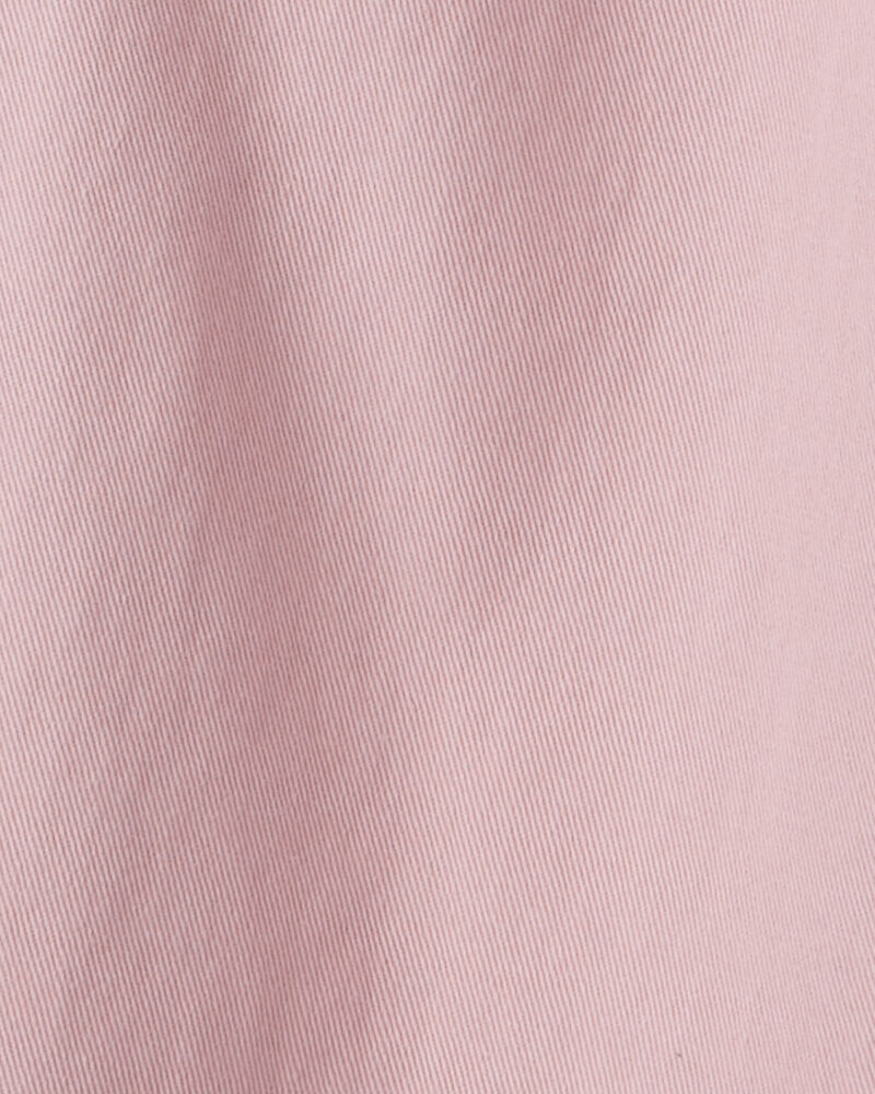 Girls Cotton Wide-Leg Pants - Pink, image 4 of 5 slides