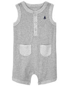 Baby Sailboat Pocket Snap-Up Romper, image 1 of 3 slides