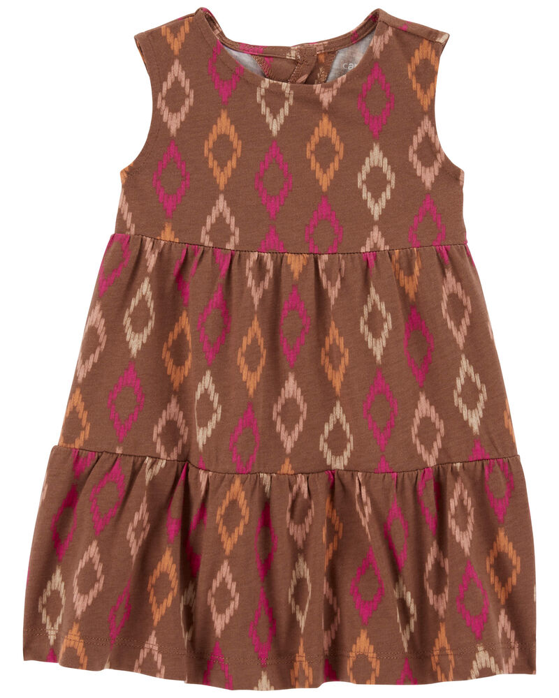 Baby Geo Print Sleeveless Dress, image 1 of 5 slides