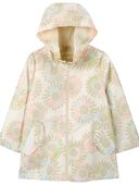 Cream Floral Print - Baby Floral Rain Jacket
