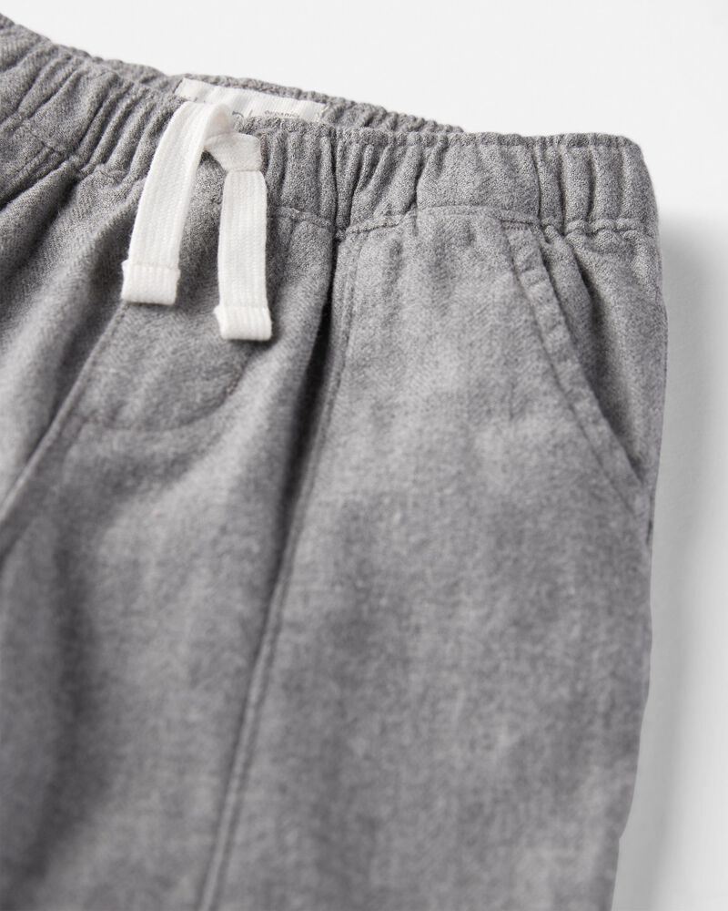 Baby Organic Cotton Fully-Lined Brushed Herringbone Pants, image 3 of 4 slides
