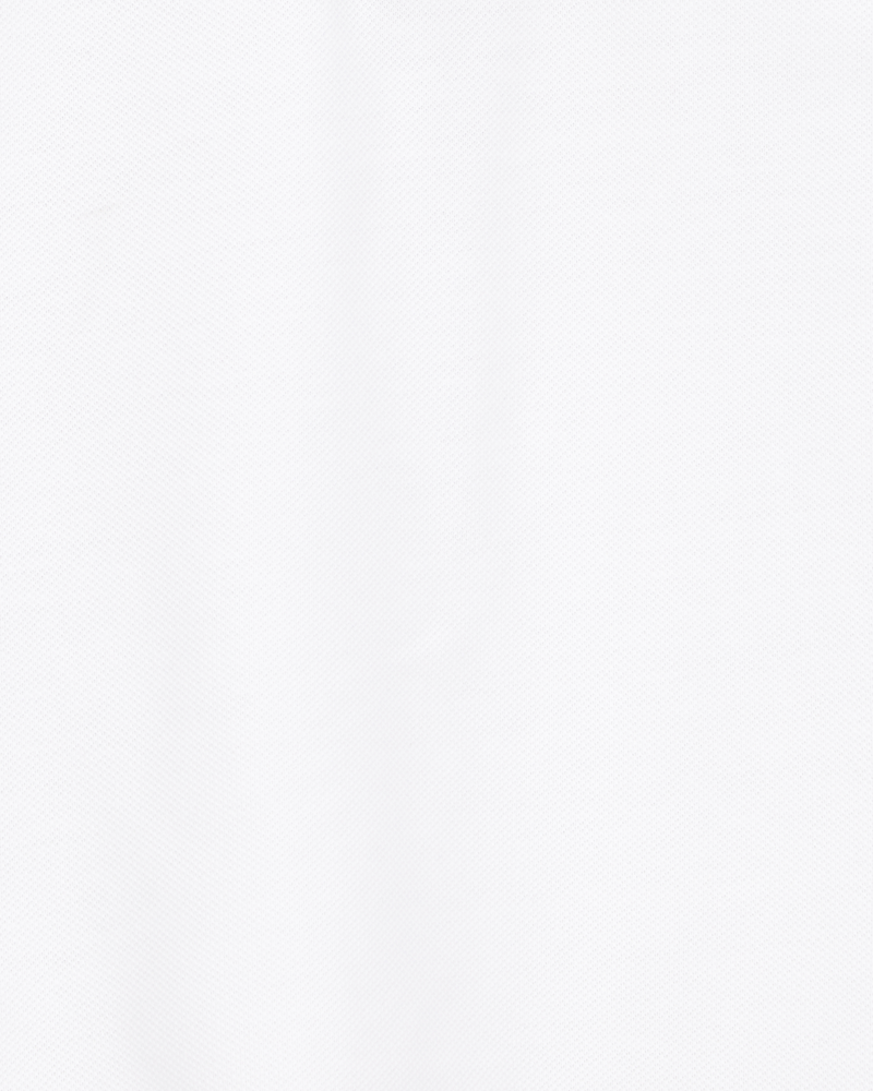 Toddler 3-Pack Pique Uniform Polo Shirts - White, image 3 of 3 slides