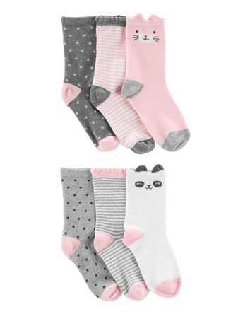 Kid 6-Pack Critter Socks, 