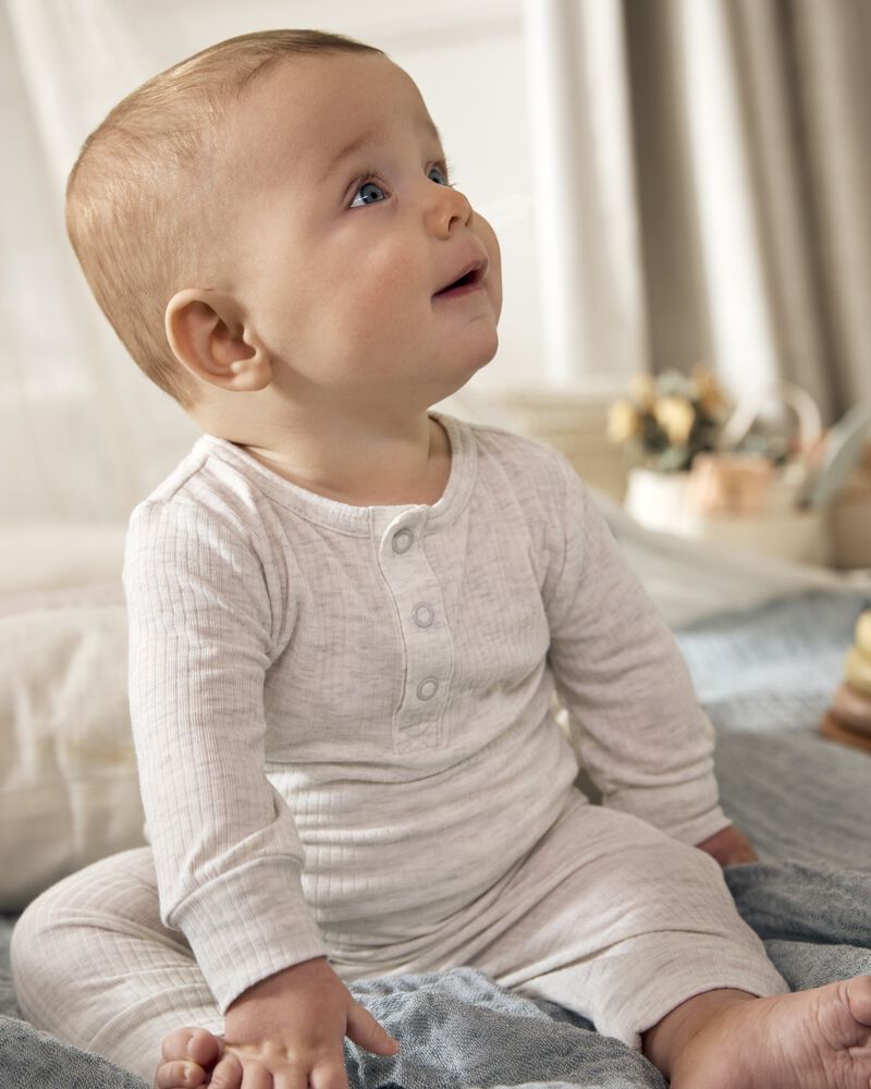 Baby 2-Piece PurelySoft Outfit Set - Grey, image 4 of 6 slides