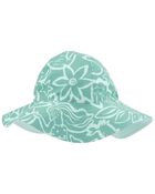 Toddler Ocean Print Reversible Swim Hat, image 1 of 3 slides