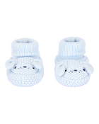 Baby Puppy Crochet Booties - Blue, image 1 of 2 slides