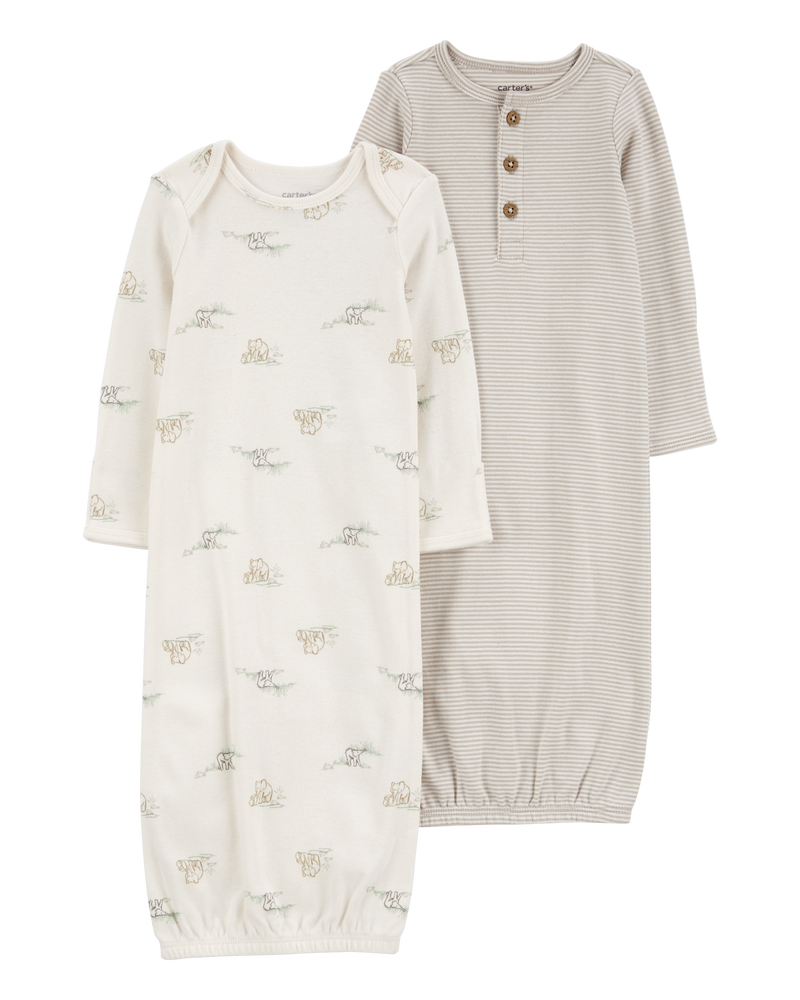 Baby 2-Pack Sleeper Gowns, image 1 of 7 slides