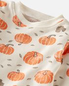 Baby Organic Cotton Pajamas in Harvest Pumpkins Print, image 2 of 5 slides