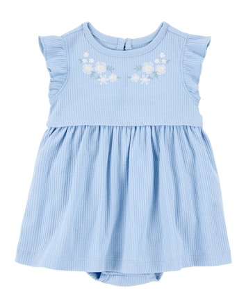 Baby 2-Piece Bodysuit Dress & Cardigan Set - Blue, 