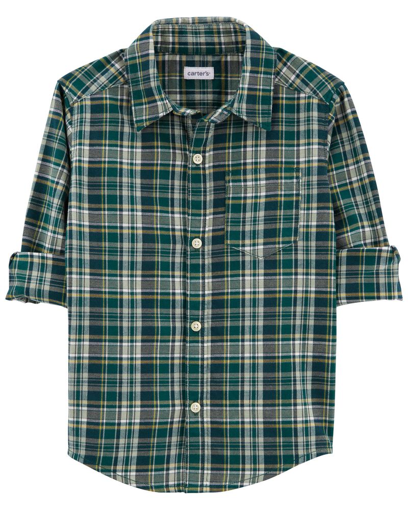 Baby Plaid Button-Front Shirt, image 1 of 3 slides