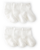 Baby 6-Pack Scallop Edge Crew Socks, image 1 of 2 slides