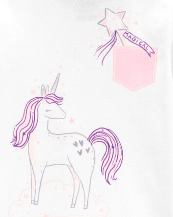 Baby 4-Piece Unicorn 100% Snug Fit Cotton Pajamas, 
