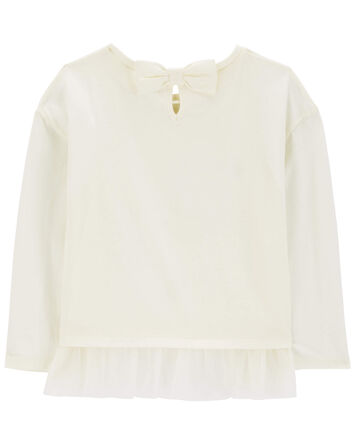 Toddler Ballerina Mouse Tulle Peplum Top, 