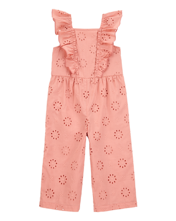 Toddler Eyelet Flutter Jumpsuit - Pink, 