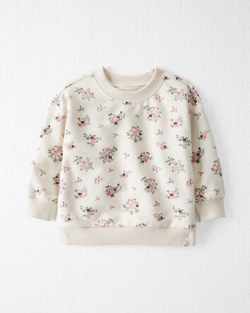 Baby Organic Cotton Pullover in Wildberry Bouquet, 