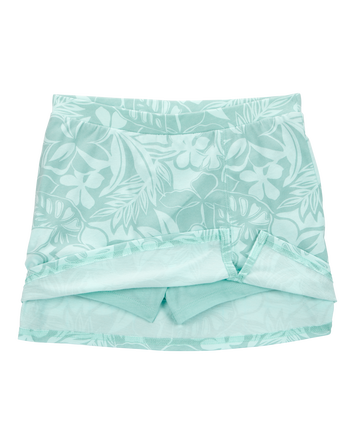 Kid Floral Golf Skort - Blue, 