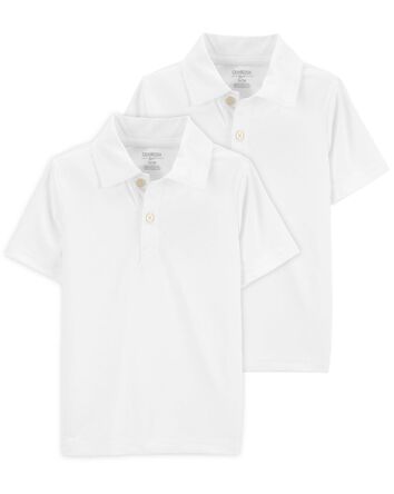 Kid 2-Pack Active Mesh Uniform Polos in Moisture Wicking BeCool™ Fabric, 