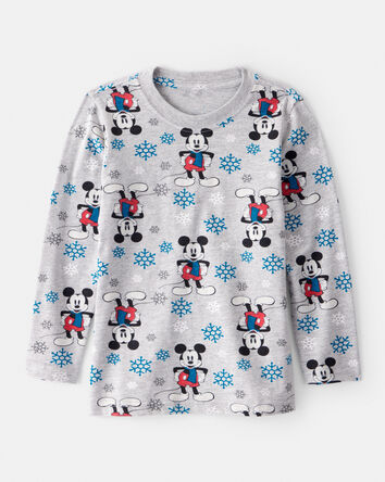 Toddler Christmas Disney© Mickey Mouse Graphic Tee - Grey, 