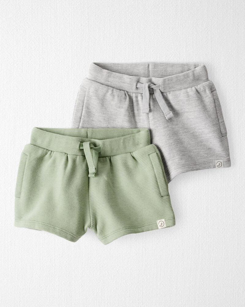 Baby 2-Pack Organic Cotton Shorts, image 1 of 4 slides