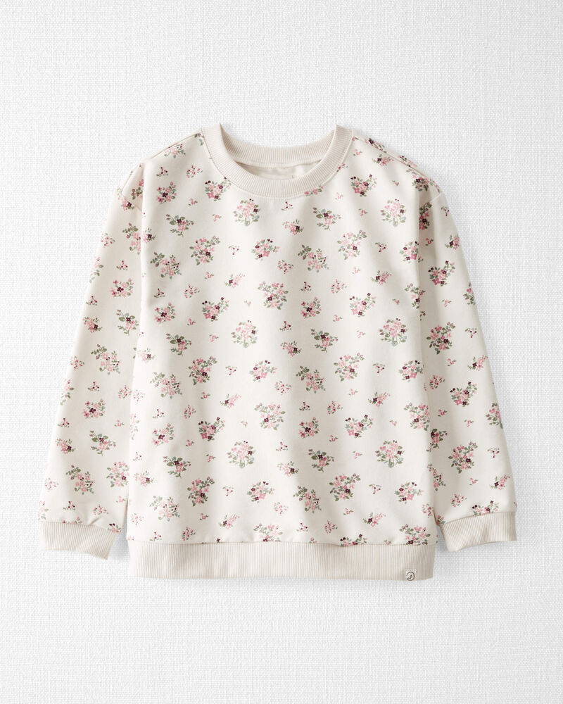 Kid Organic Cotton Pullover in Wildberry Bouquet, image 1 of 4 slides