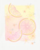 Kid 2-Piece Lemon Fashion Top & Striped Sun Shorts Set, image 3 of 6 slides
