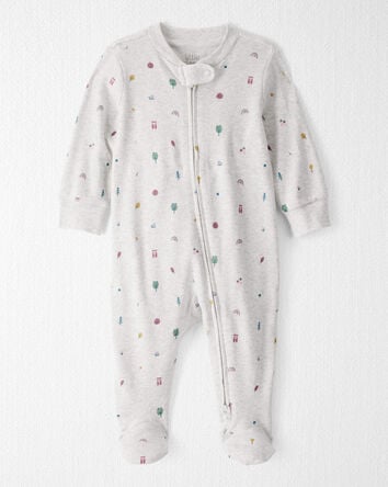 Baby Organic Cotton Sleep & Play Pajamas in Icon Town Print, 