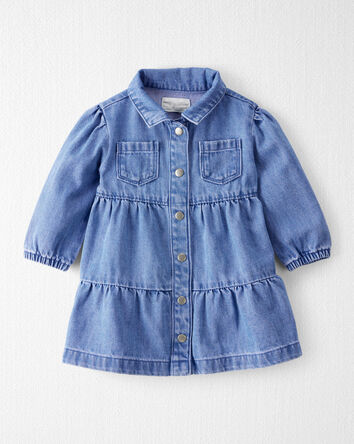Baby Organic Cotton Chambray Dress, 
