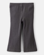 Baby Girl Cotton Flare Leggings - Black, image 2 of 4 slides