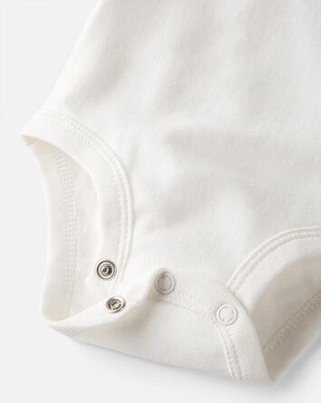 Baby 3-Pack Organic Cotton Rib Bodysuits, 