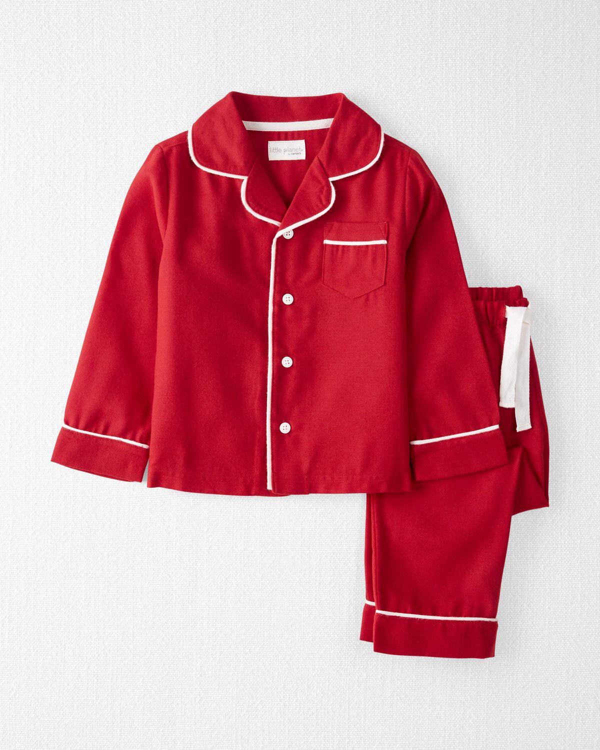 Toddler Recycled Coat Style Pajamas Set