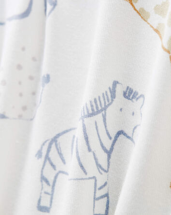 Baby Animal Print Zip-Up PurelySoft Sleep & Play Pajamas, 