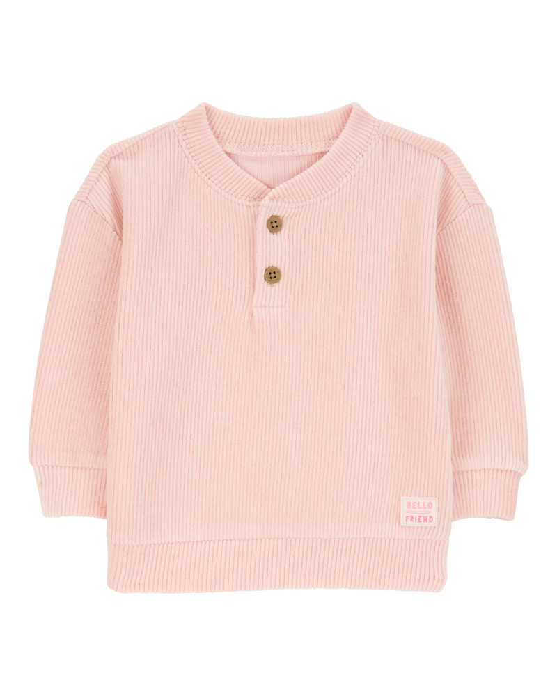 Baby Ribbed Velour Pullover, image 1 of 6 slides