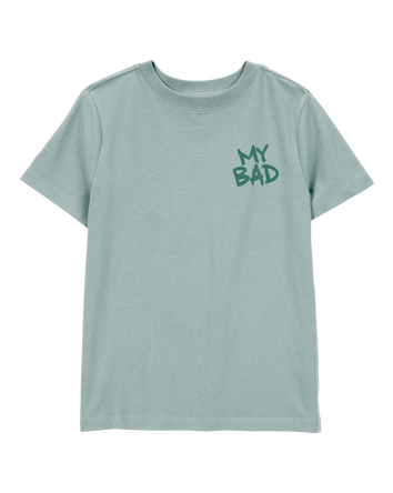 Kid My Bad Short-Sleeve Graphic Tee - Green, 
