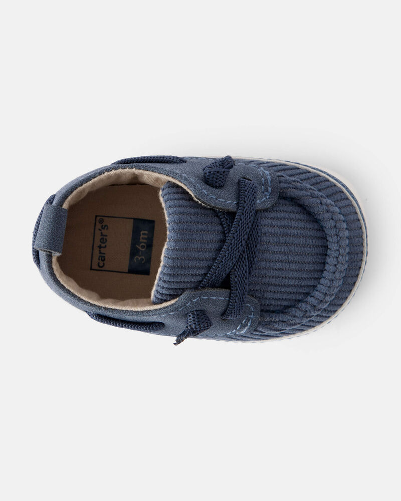 Baby Boy Corduroy Boat Shoes - Blue, image 4 of 6 slides