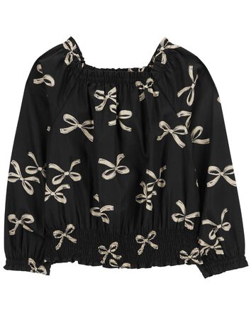 Kid Bow Print Blouse, 