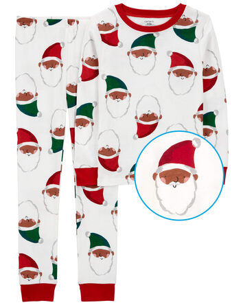 Kid 2-Piece Santa 100% Snug Fit Cotton Pajamas, 