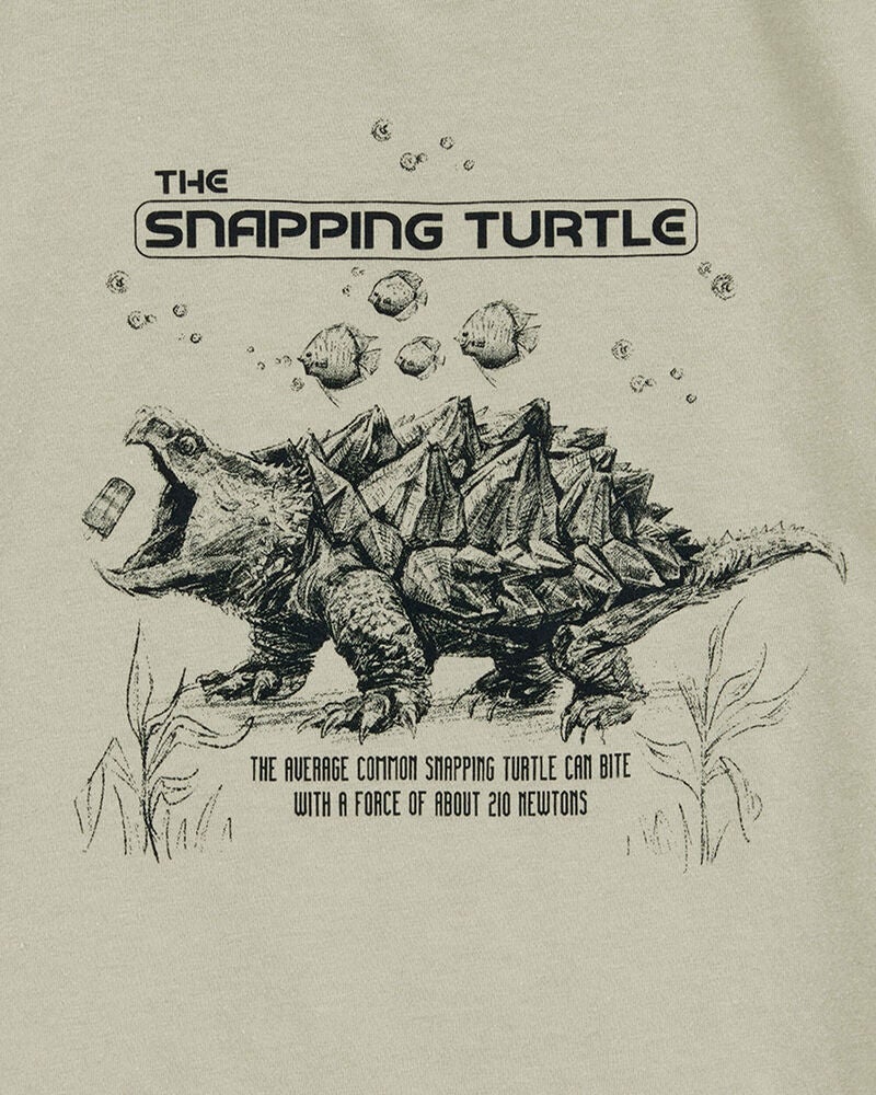 Kid Turtle Short-Sleeve Graphic Tee - Grey, image 2 of 3 slides