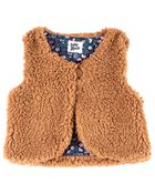 Baby Twill Lined Sherpa Vest, image 1 of 4 slides