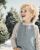 Toddler Organic Cotton Gauze Overalls, image 1 of 6 slides