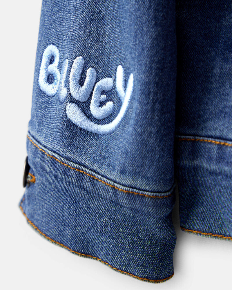 Toddler Bluey Denim Jacket - Blue, image 6 of 6 slides