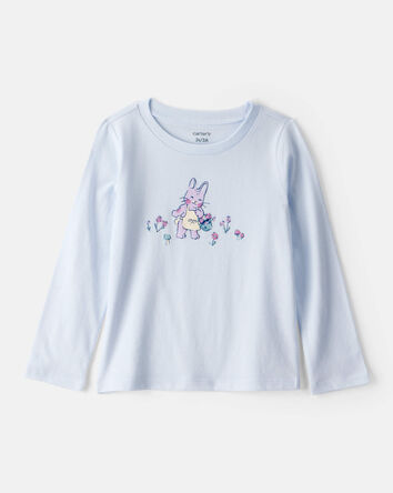 Toddler Girl Bunny Long-Sleeve Graphic Tee - Blue, 