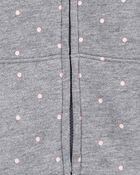 Baby Polka Dot Zip-Up Fleece Hoodie, image 2 of 3 slides