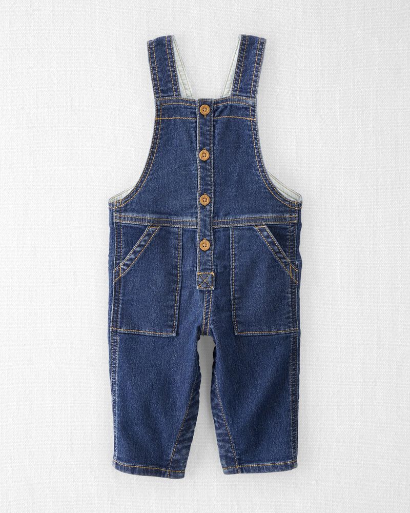 Baby Denim Overalls Made With Organic Cotton, image 1 of 4 slides